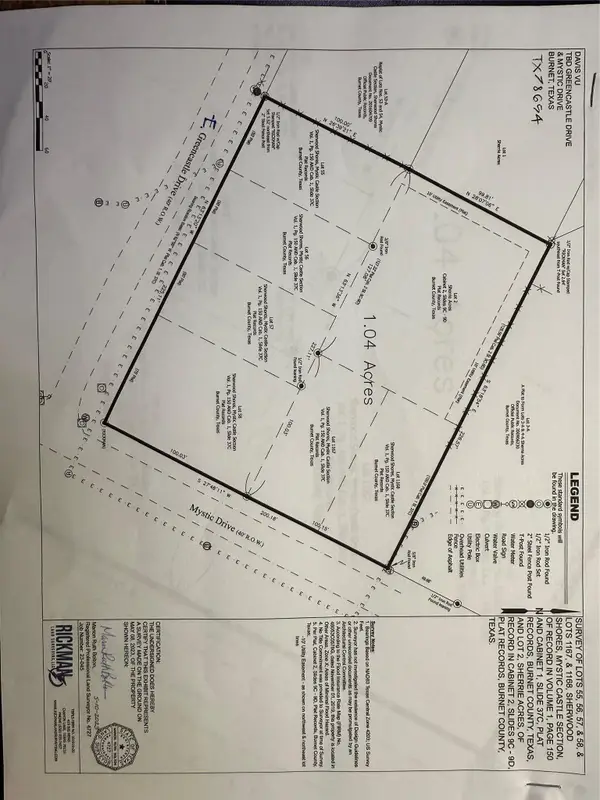 Lot 55,56,57,58,1167,1168 Greencastle And Mystic Dr, Granite Shoals, TX 78654
