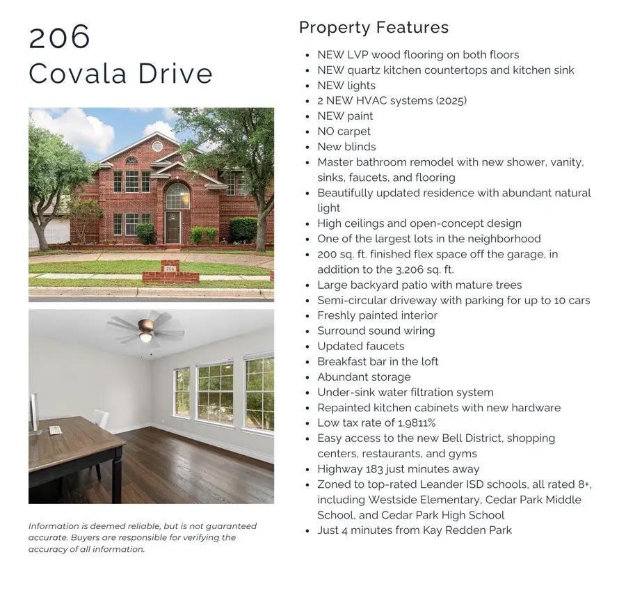206 Covala Dr, Cedar Park, TX 78613 - #2