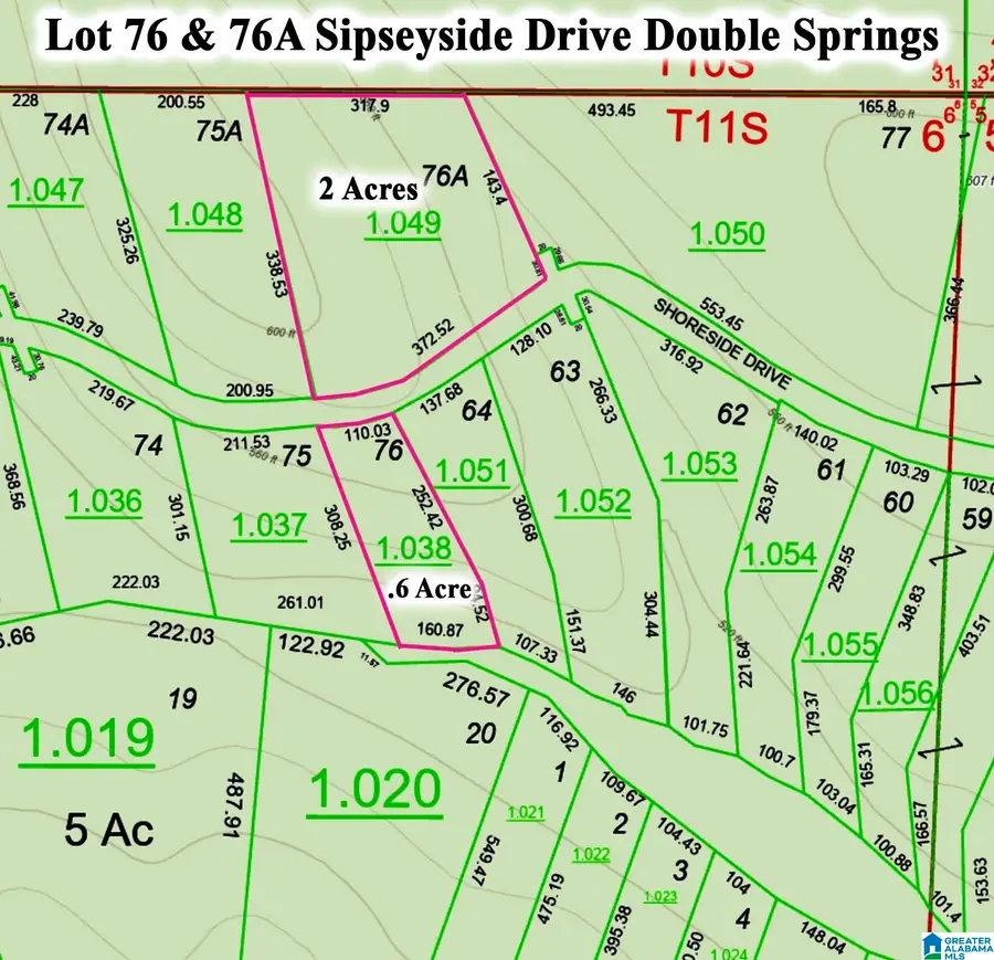 Lot 76/76A SHORESIDE DRIVE, Double Springs, AL 35553 - #3