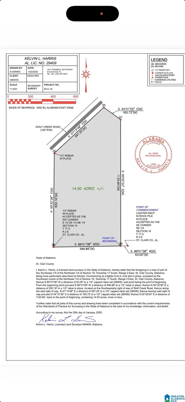 0 S WOLF CREEK ROAD, Pell city, AL 35125