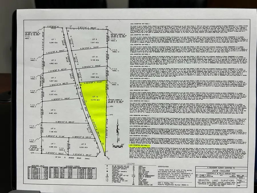 Lot12,10.8+-ac Willie Varnum Rd/d Hodge Rd, Cottonwood, AL 36320 - #3