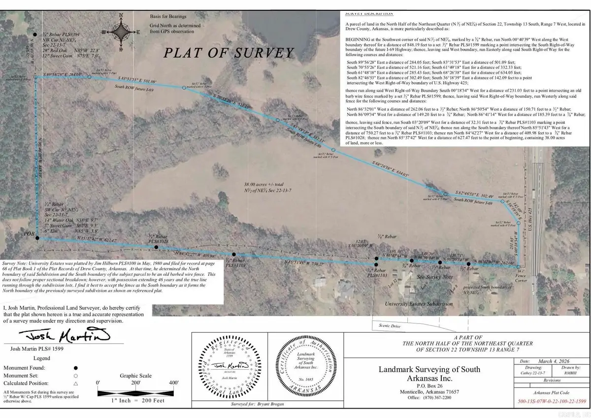 Hwy 425 South,, Monticello, AR 71655 - #1