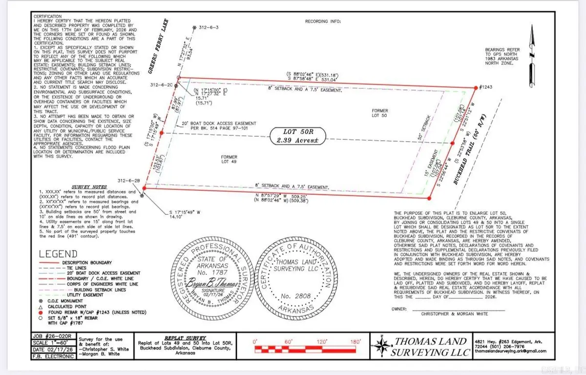 Lot 50R Buckhead Trail, Drasco, AR 72530 - #1