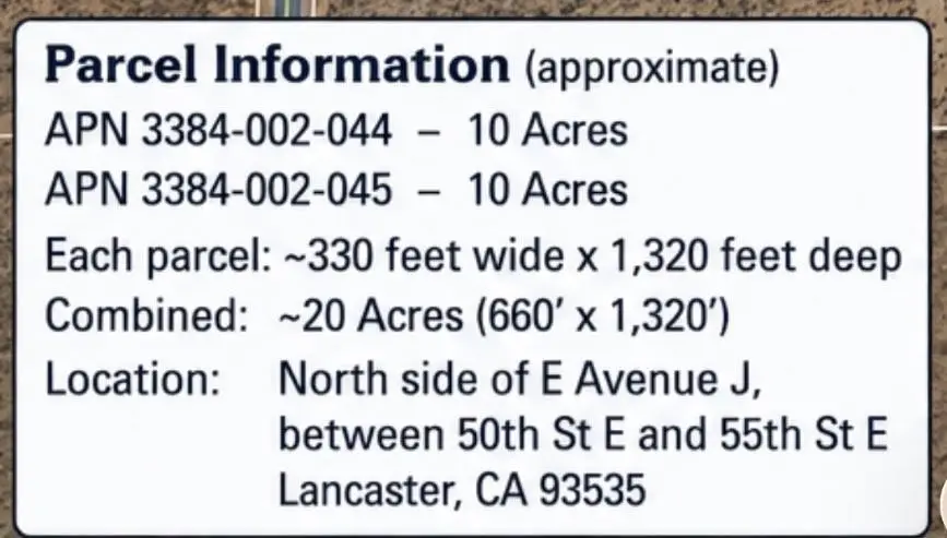 0 E Ave J E / 50th St E, Lancaster, CA 93535 - #2