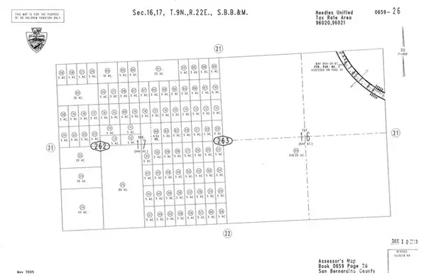 0 SEC/TWN/RNG/MER:N2NW4SW4 S17T09NR22E, Needles, CA 92363