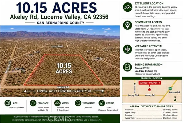 0 Akeley Road, Lucerne Valley, CA 92356