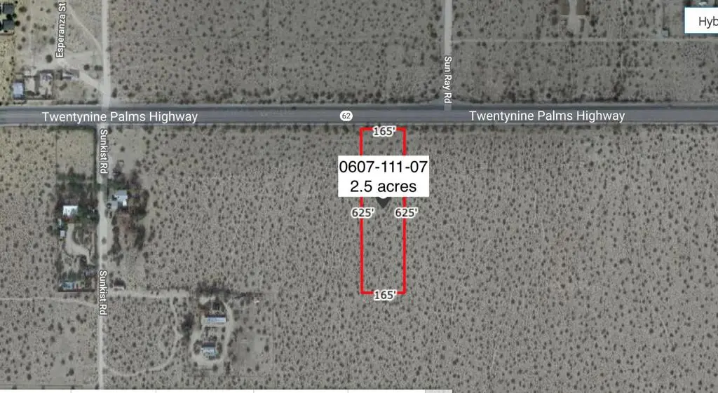2 .5 Acres On Hwy 62 Near Sunkist Highway, Joshua Tree, CA 92252 - Image #1