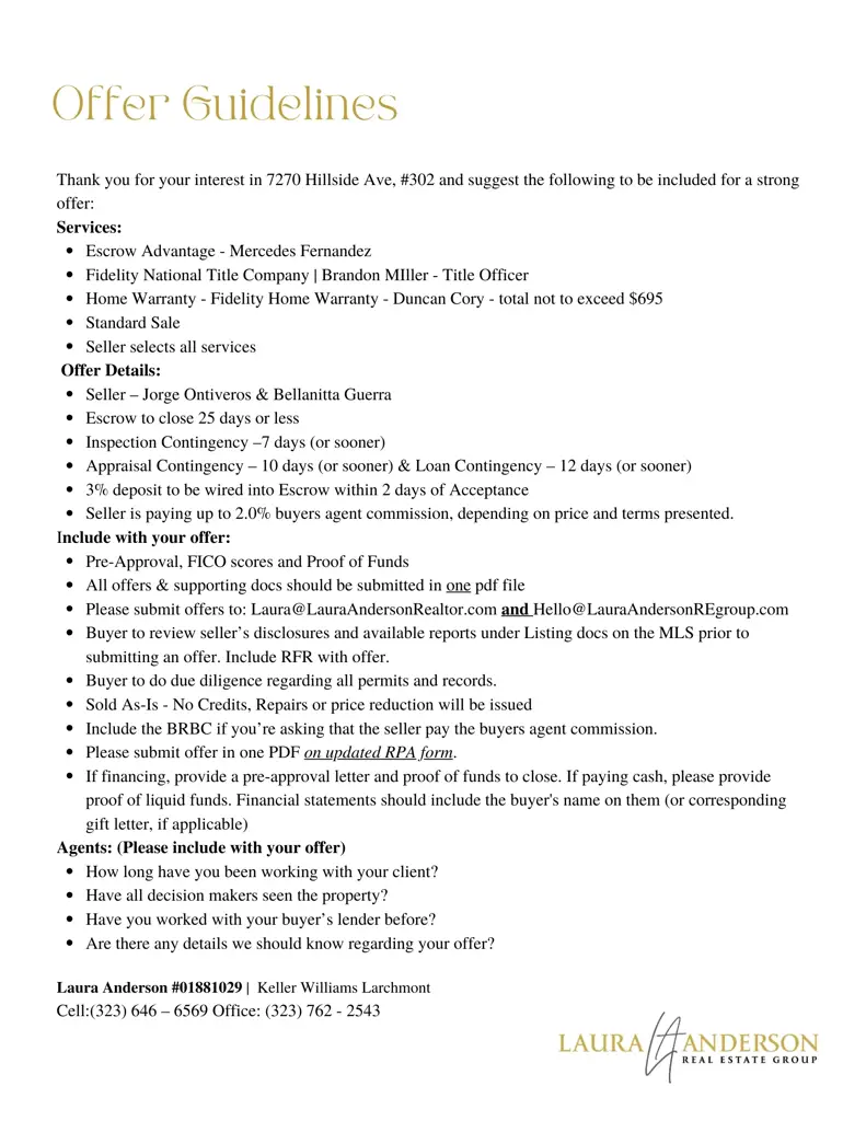 7270 Hillside Avenue #302, Los Angeles, CA 90046 - #3