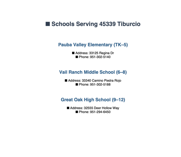 45339 Tiburcio Drive, Temecula, CA 92592