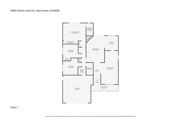 25061 Shaver Lake, Lake Forest, CA 92630