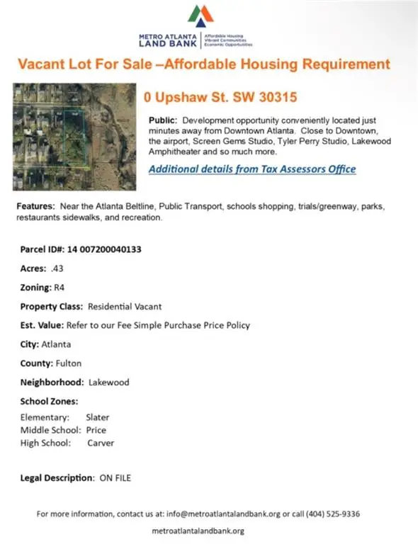 0 Upshaw Street Sw, Atlanta, GA 30315 - #1