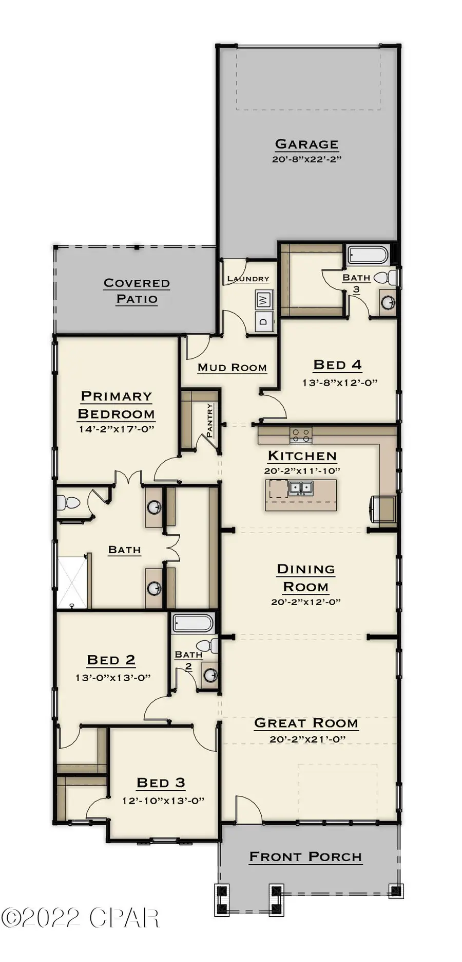 1219 Wildflower Court #LOT 696 - ST. ANDREW PLAN, Panama City, FL 32405 - #3