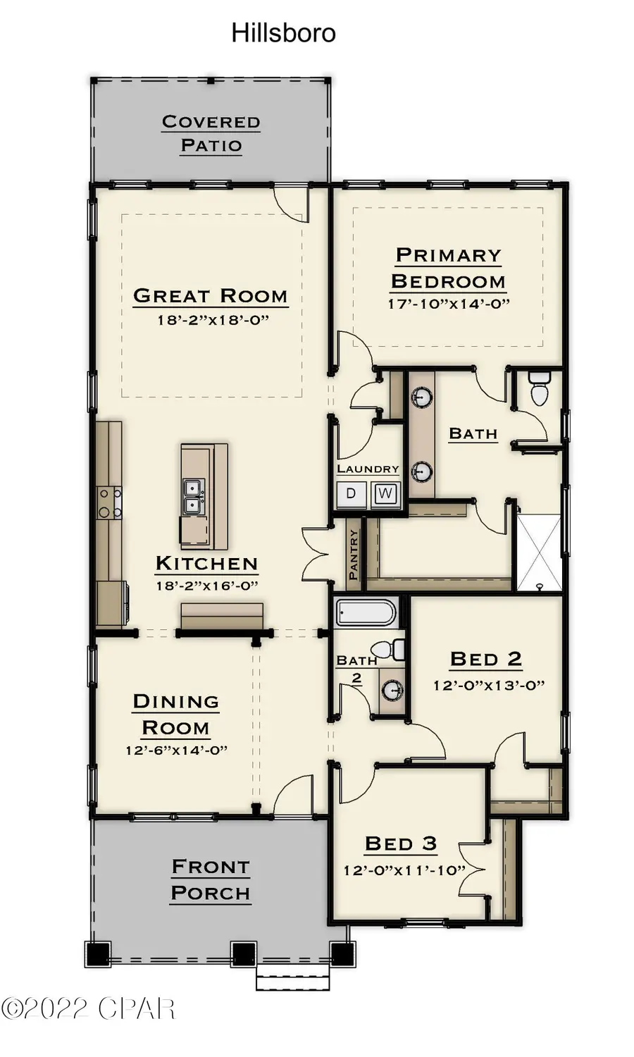 1506 Boxwood Avenue #LOT 764 - HILLSBORO PLAN, Panama City, FL 32405 - #2