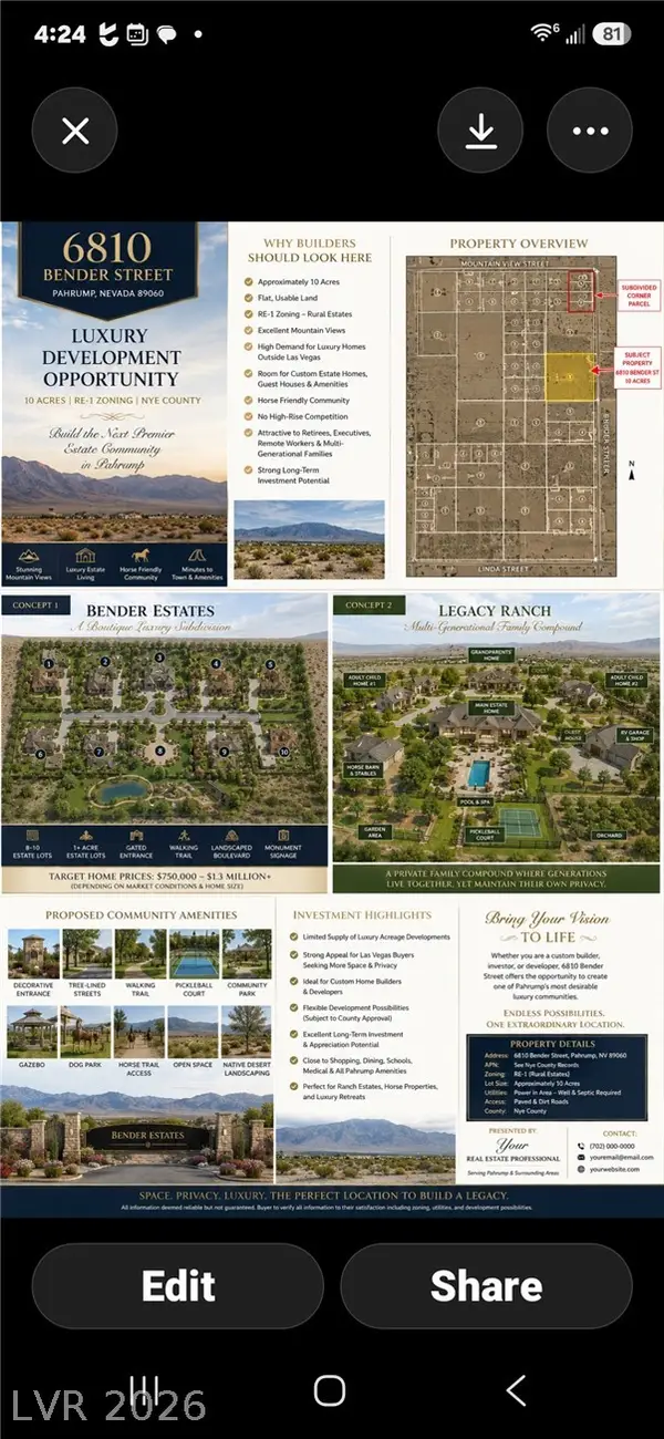 6810 Bender Street, Pahrump, NV 89060