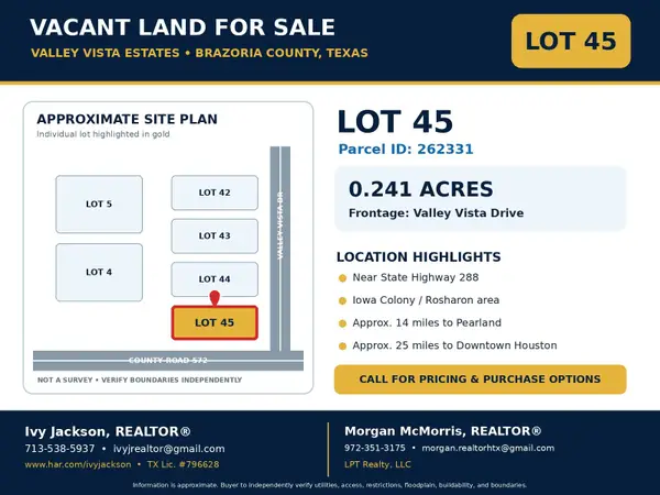 Lot 45 Green Valley Vista, Rosharon, TX 77584