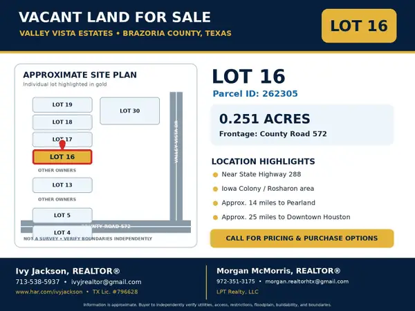LOT 16 County Rd 572, Rosharon, TX 77583