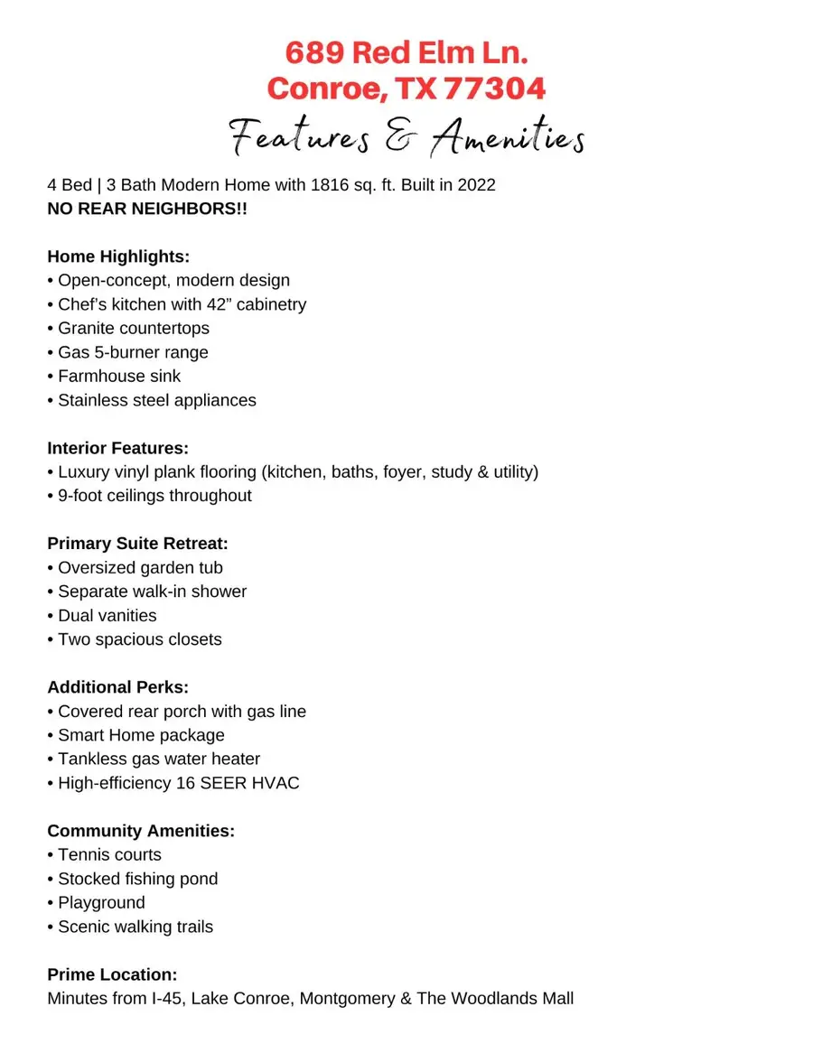 689 Red Elm Lane, Conroe, TX 77304 - Image #3