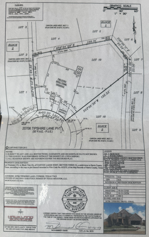 20706 Tipshire Lane, Cypress, TX 77433