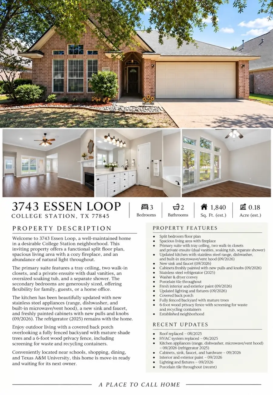 3743 Essen Loop, College Station, TX 77845 - #2