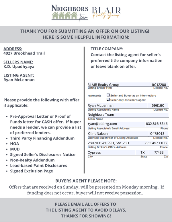 4027 Brookhead Trail, Houston, TX 77066