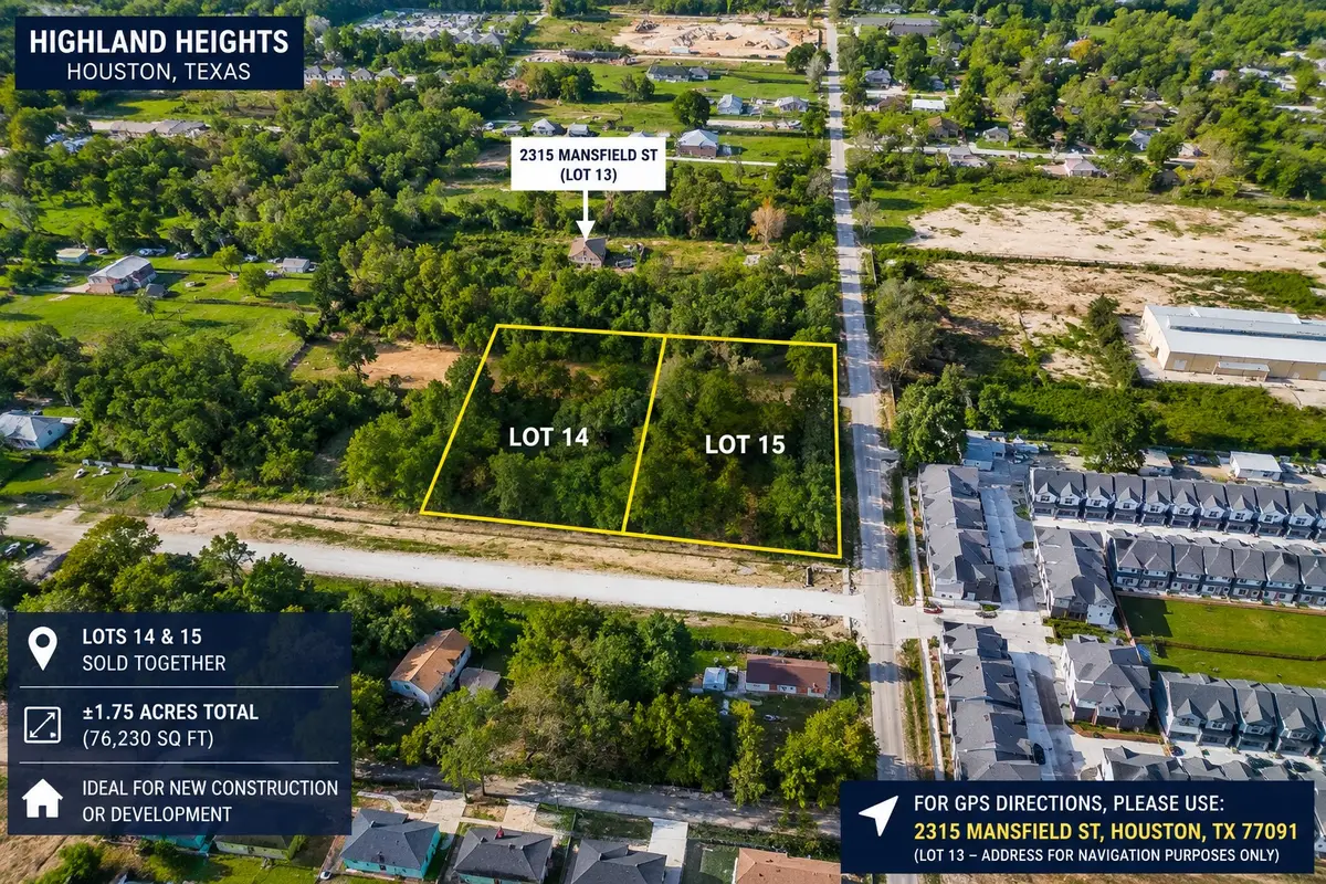 lot 14 and 15 Mansfield Street, Houston, TX 77091 - #1