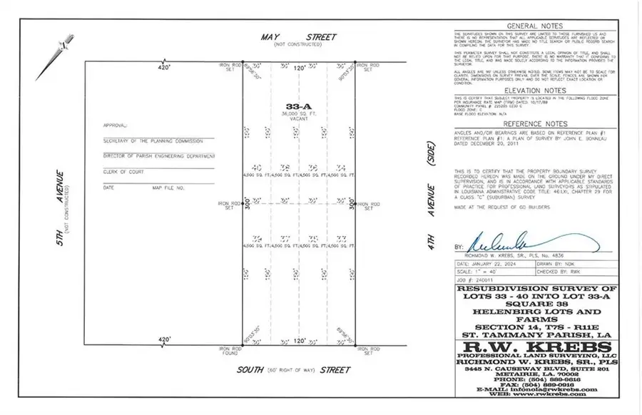 Lots 33-40 Square 38 Street, Covington, LA 70433 - #2
