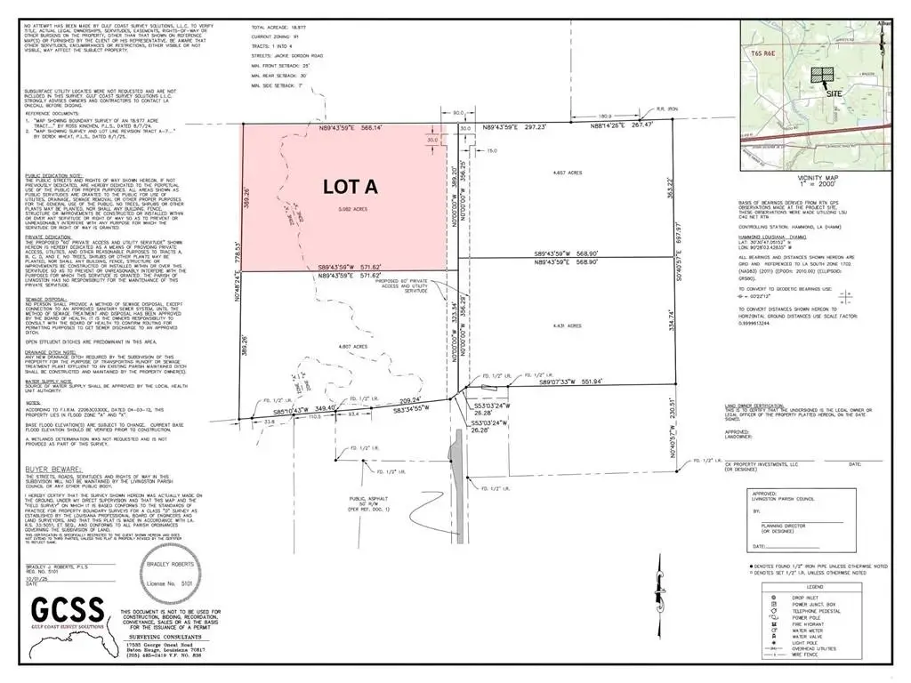 LOT A Jackie Gordon Lane, Albany, LA 70711 - #1
