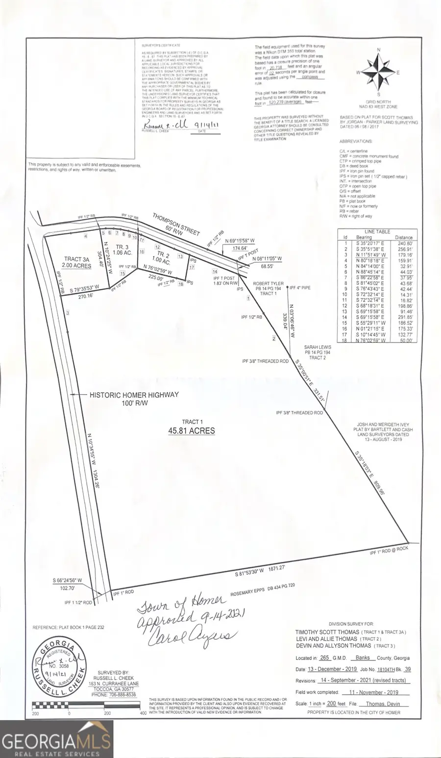 0 Thompson Street, Homer, GA 30547 - #3