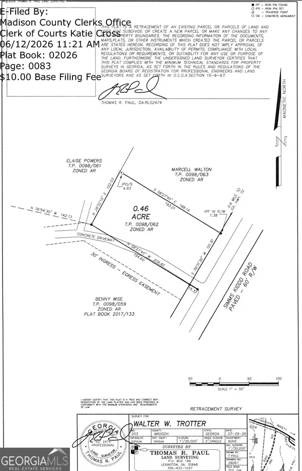 0 Sims Kidd Road, Comer, GA 30629