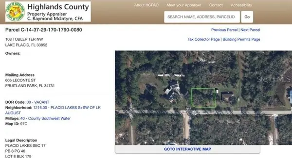 108 Tobler Terrace Nw, LAKE PLACID, FL 33852