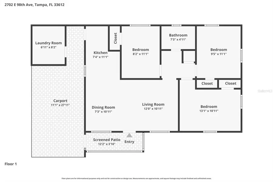 2702 E 98th Avenue, Tampa, FL 33612 - #2