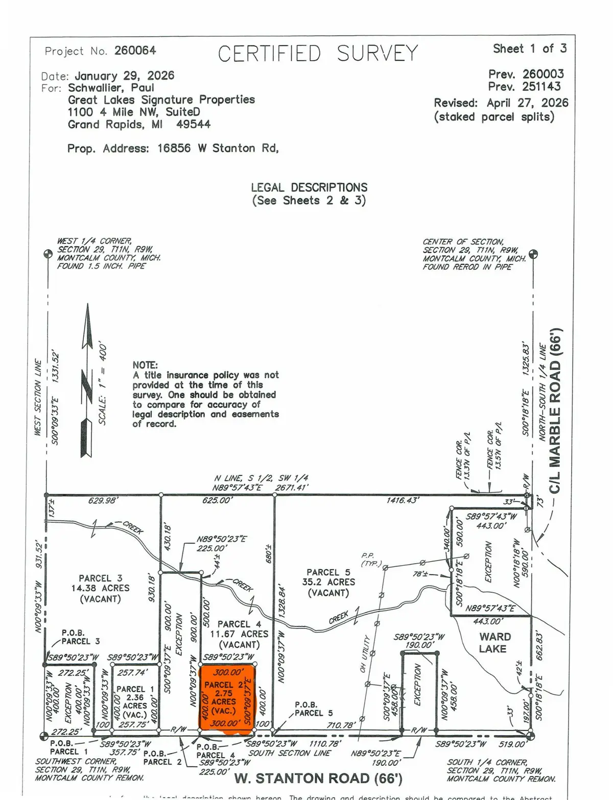 Parcel W Stanton Road #Parcel 2, Pierson, MI 49339 - #1