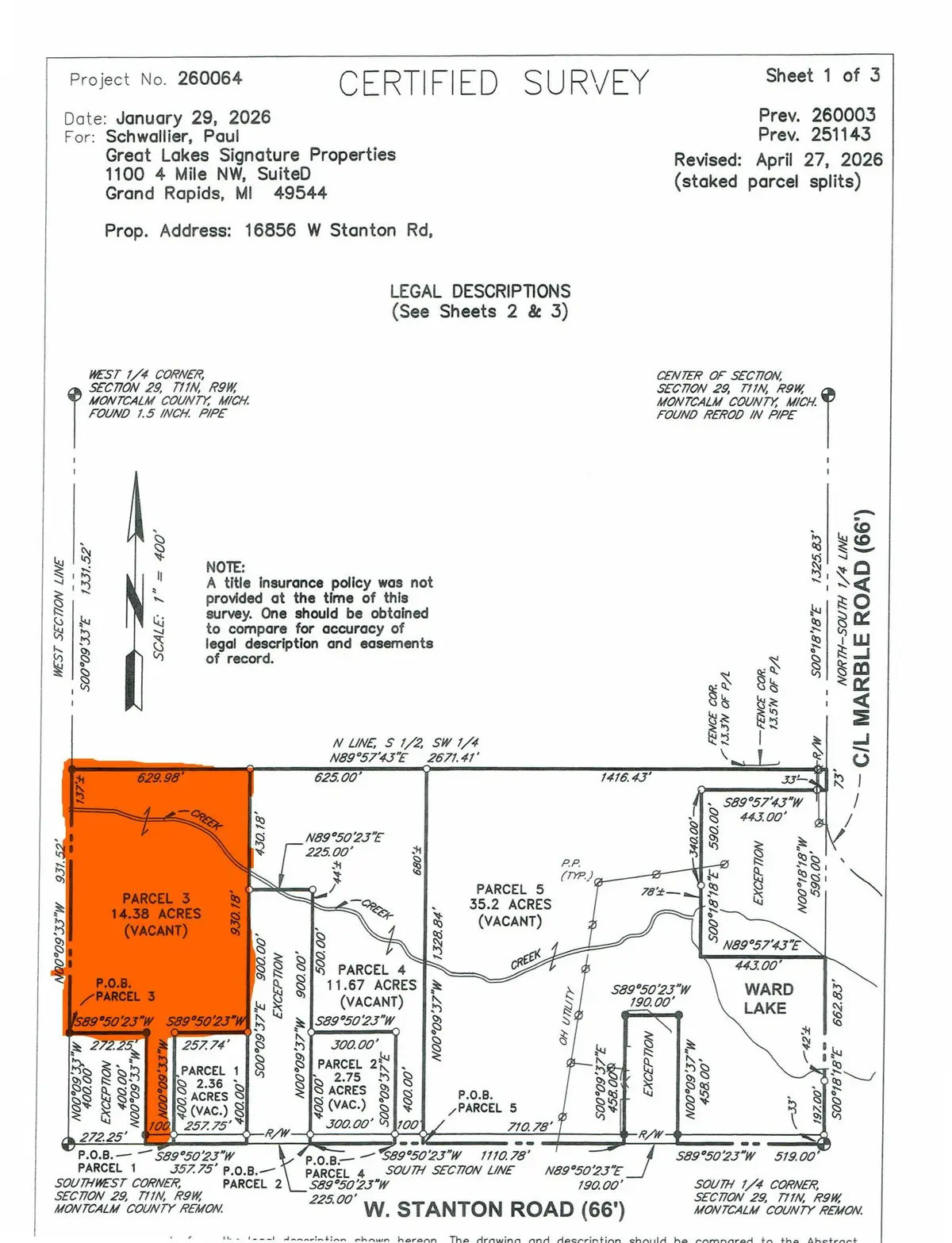 Parcel W Stanton Road #Parcel 3, Pierson, MI 49339 - #1