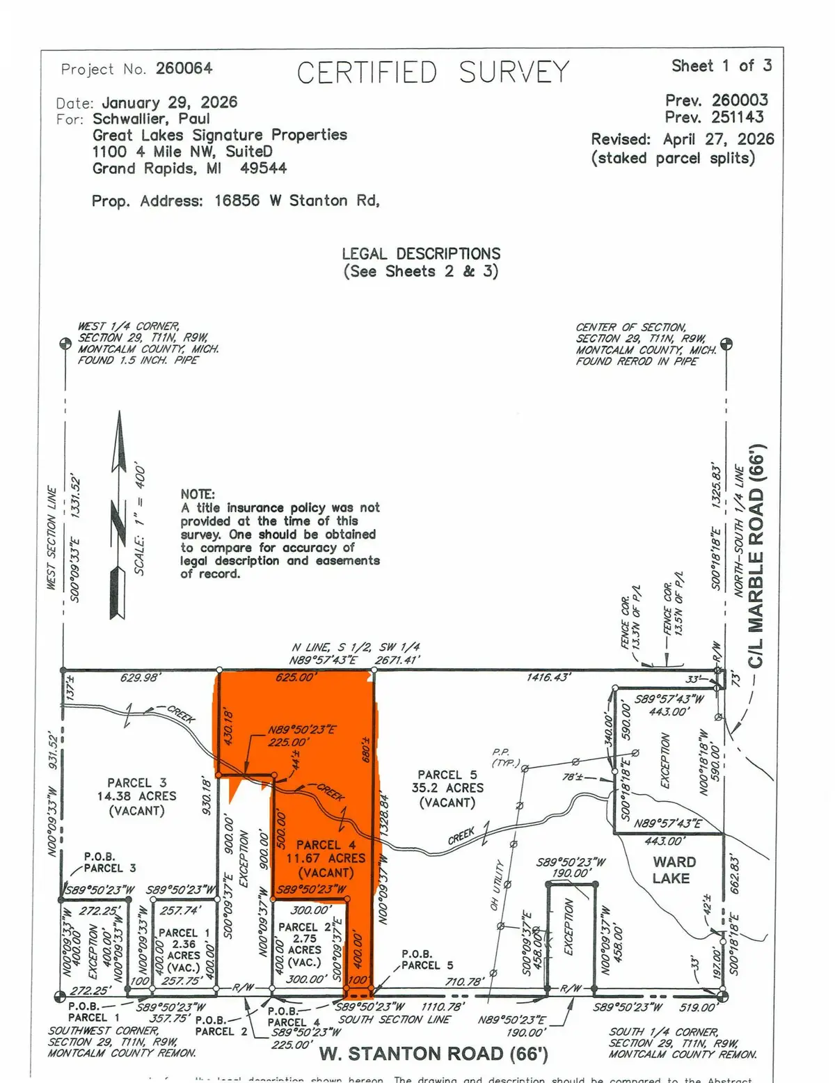Parcel W Stanton Road #Parcel 4, Pierson, MI 49339 - #1