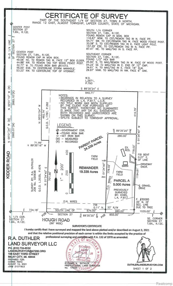 000 Hough RD, Almont, MI 48003