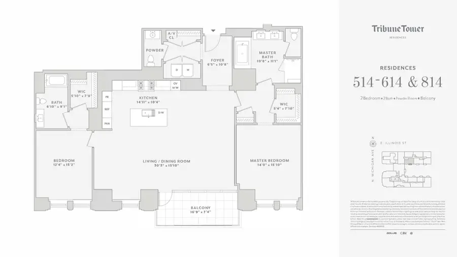 435 N Michigan Avenue #814, Chicago, IL 60611 - #2