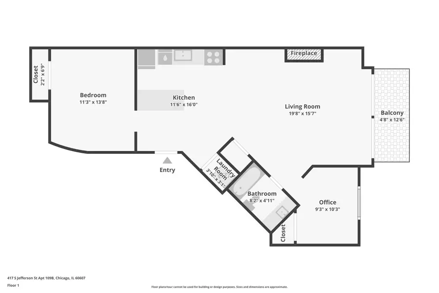 417 S Jefferson Street #313B, Chicago, IL 60607 - #3