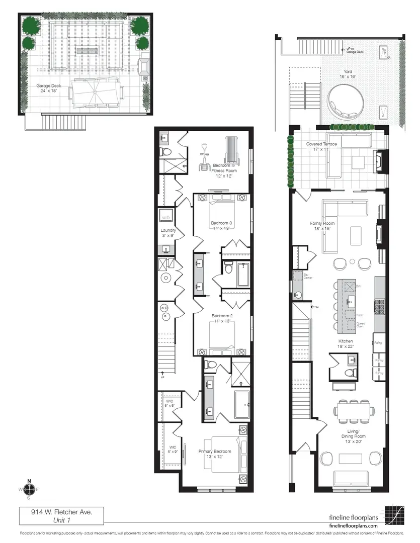 914 W Fletcher Street #1, Chicago, IL 60657 - #3