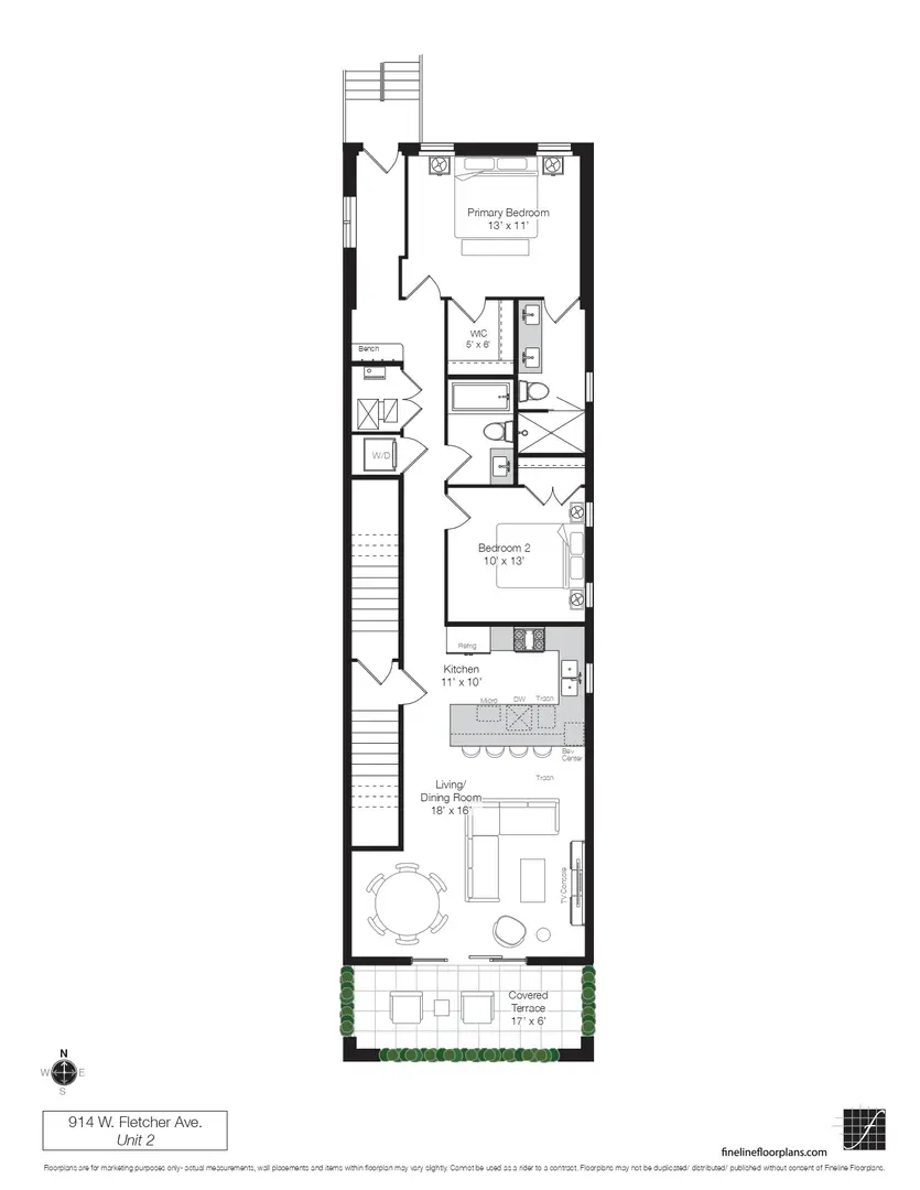 914 W Fletcher Street #2, Chicago, IL 60657 - #3