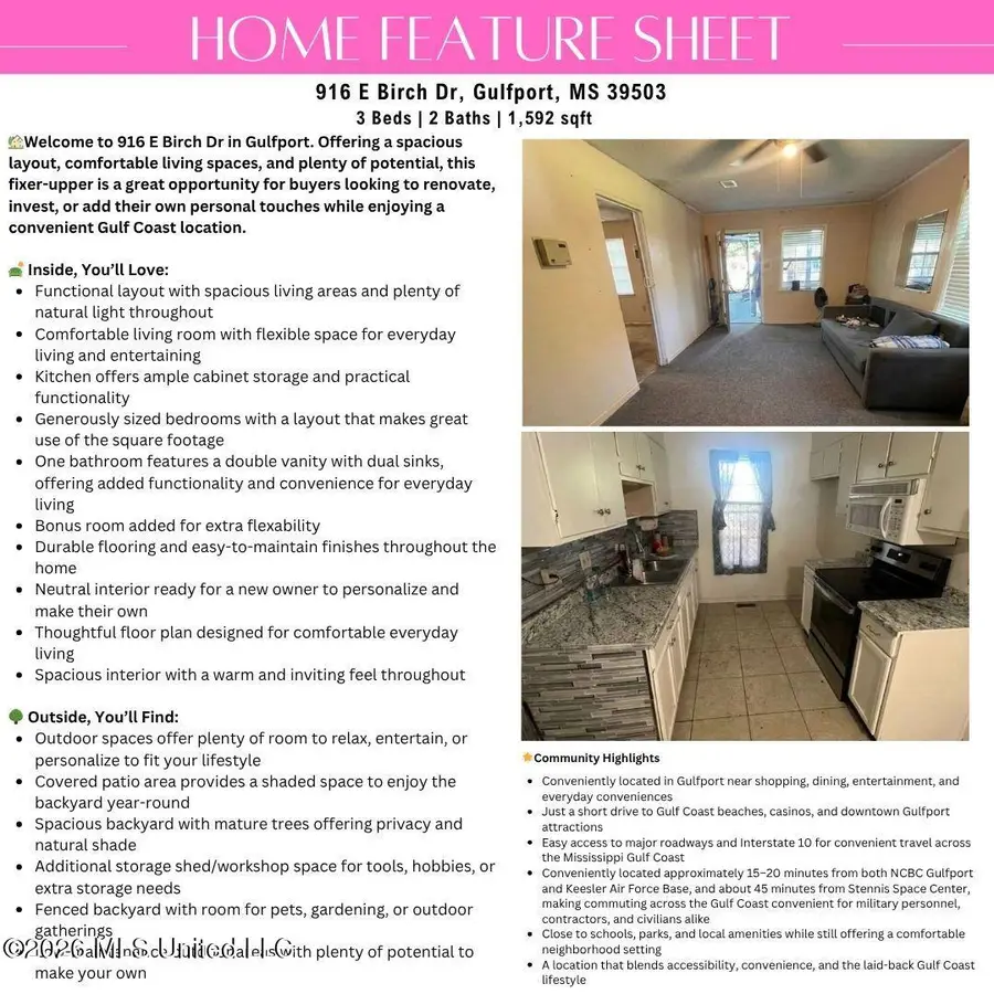 916 E Birch Drive, Gulfport, MS 39503 - #2