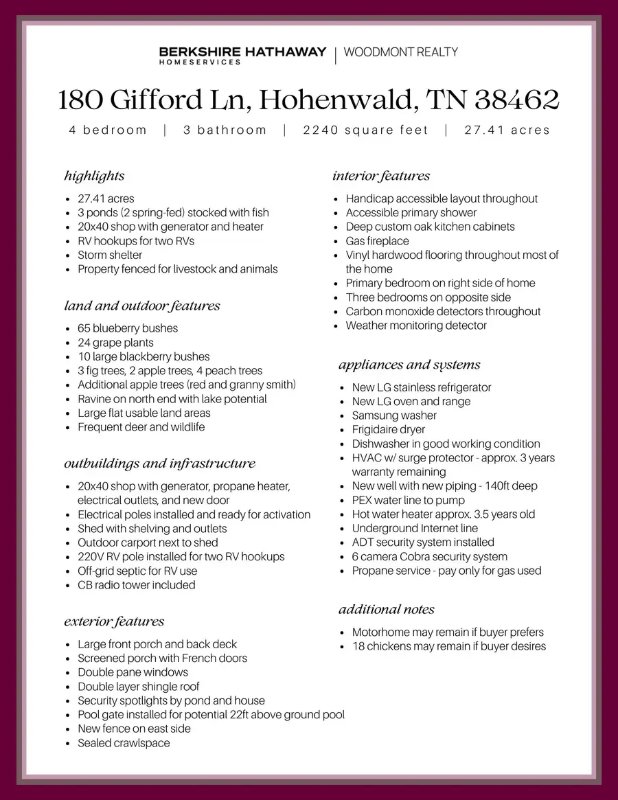 180 Gifford Ln, Hohenwald, TN 38462 - #2