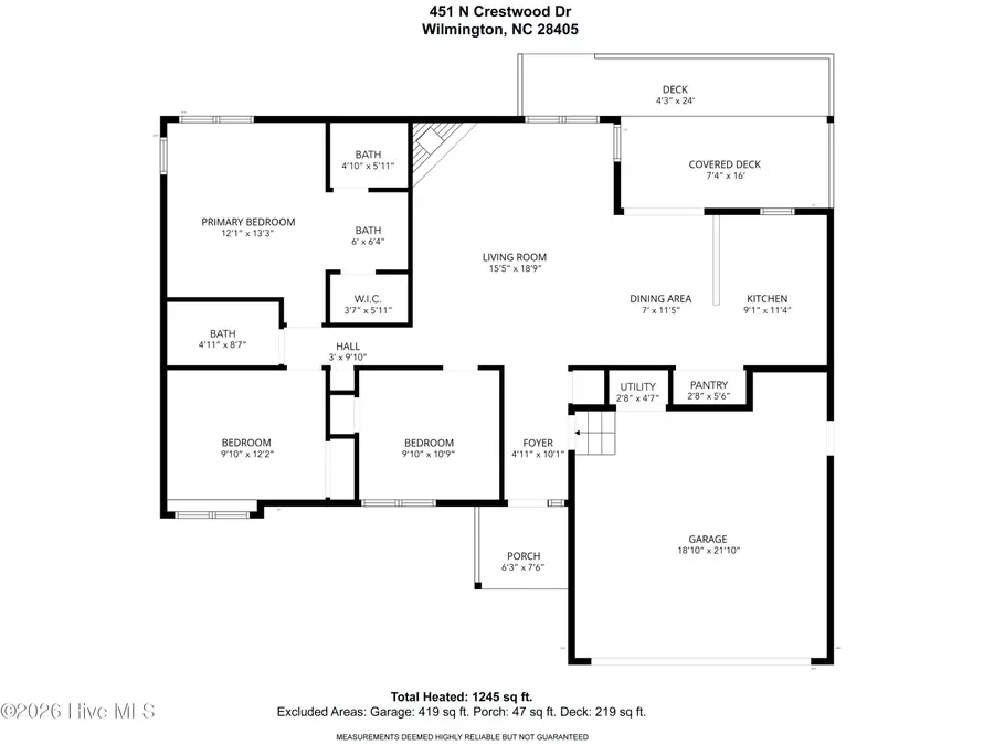 451 N Crestwood Drive, Wilmington, NC 28405 - #2