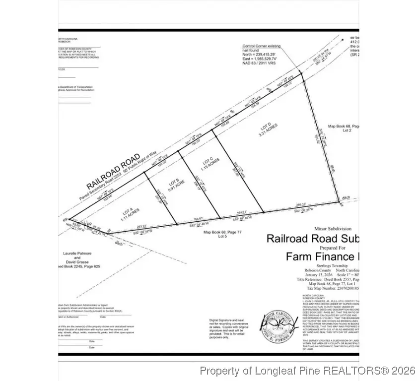 Lot D Railroad Road, Orrum, NC 28369 - #1