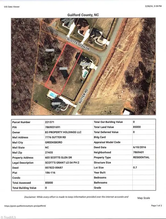 603 Scotts Glen Drive, Greensboro, NC 27455 - #2