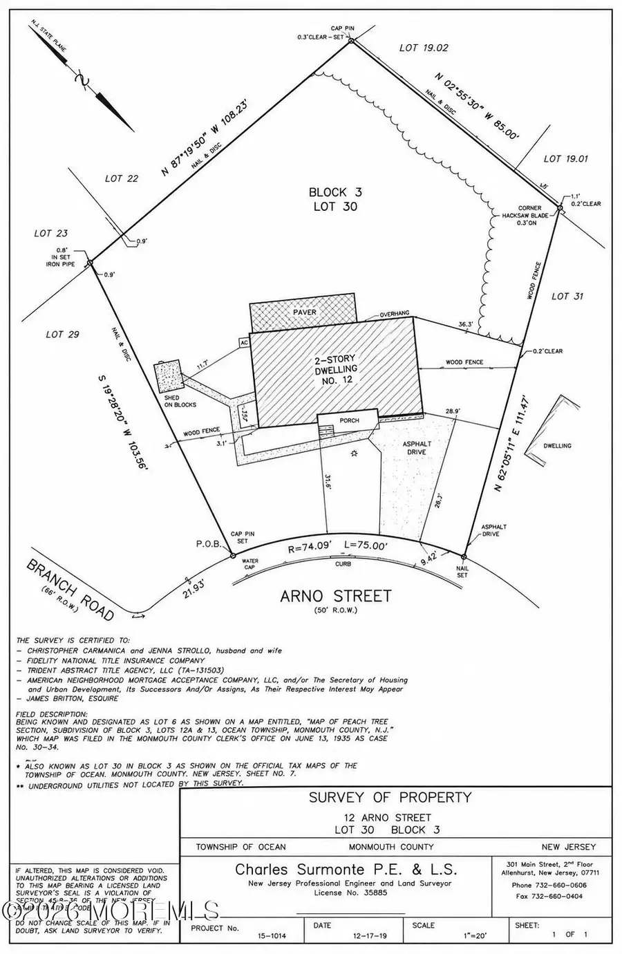 12 Arno Street, Oakhurst, NJ 07755 - #3