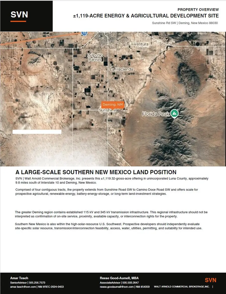 +/- 1,119.32ac Energy & A-1 Land, Deming, NM 88030 - #2