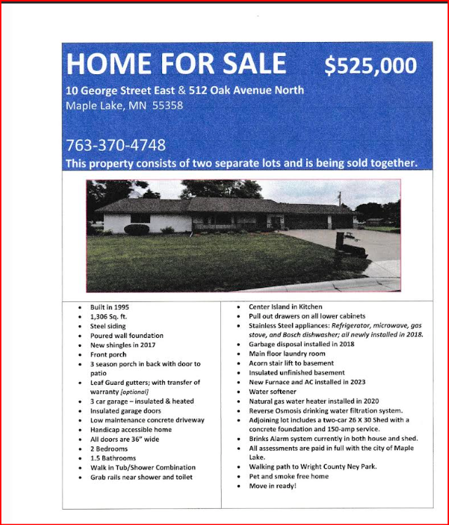 10 George Street E, Maple Lake, MN 55358 - #1