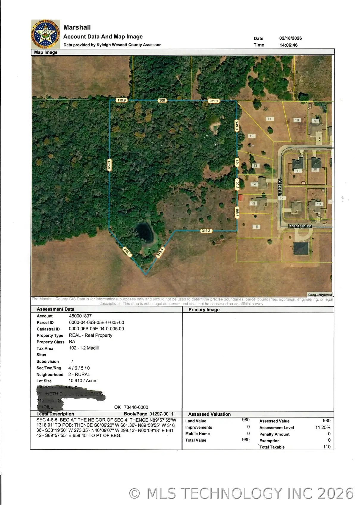 Address Withheld By Seller, Madill, OK 73446 - #1