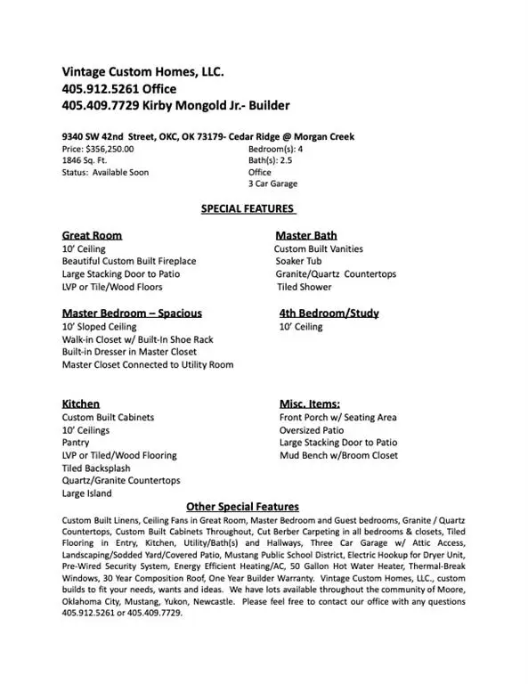 9340 SW 42nd Street, Oklahoma City, OK 73179