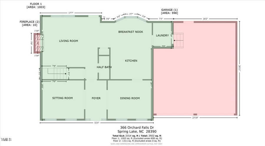 366 Orchard Falls Drive, Spring Lake, NC 28390 - Image #2